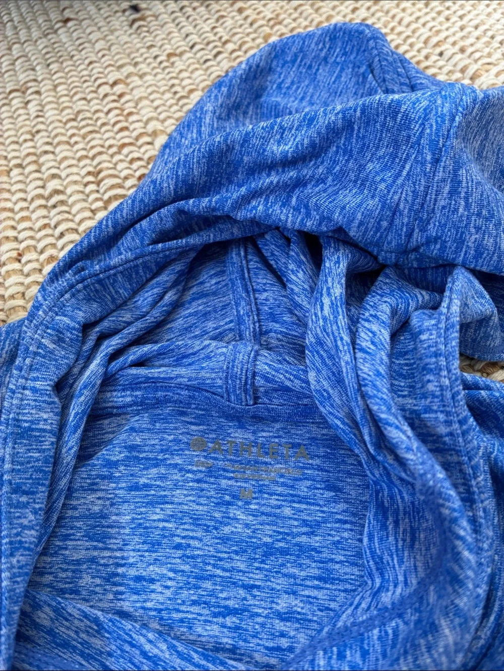 Medium Women's Athleta Lightweight Blue Hooded Pullover Top